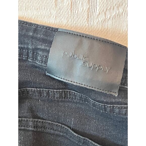Public Supply NYC  Black Slim Straight Jeans Mens 32x29 - Picture 3 of 5